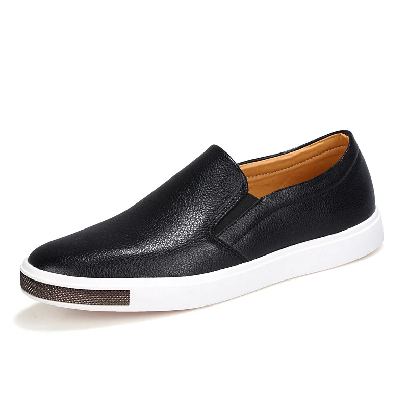 

BACKCAMEL Summer Le Fu Men's Leather Casual Shoes Breathable Tide British Style Men's Shoes Pedal Lazy Shoes Solid Top Quality