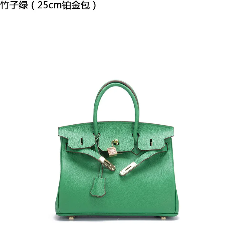 

2019 New Lychee Pattern Female Handbag First Layer Leather Platinum Bag Leather One Shoulder Ladies Portable Diagonal Package
