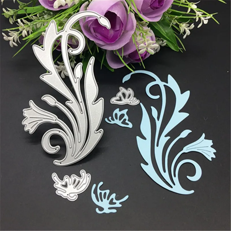

3 Pieces Cute Flower with butterflies Metal Cutting Dies Stencil Scrapbooking Photo Album Card Paper Embossing Craft DIY
