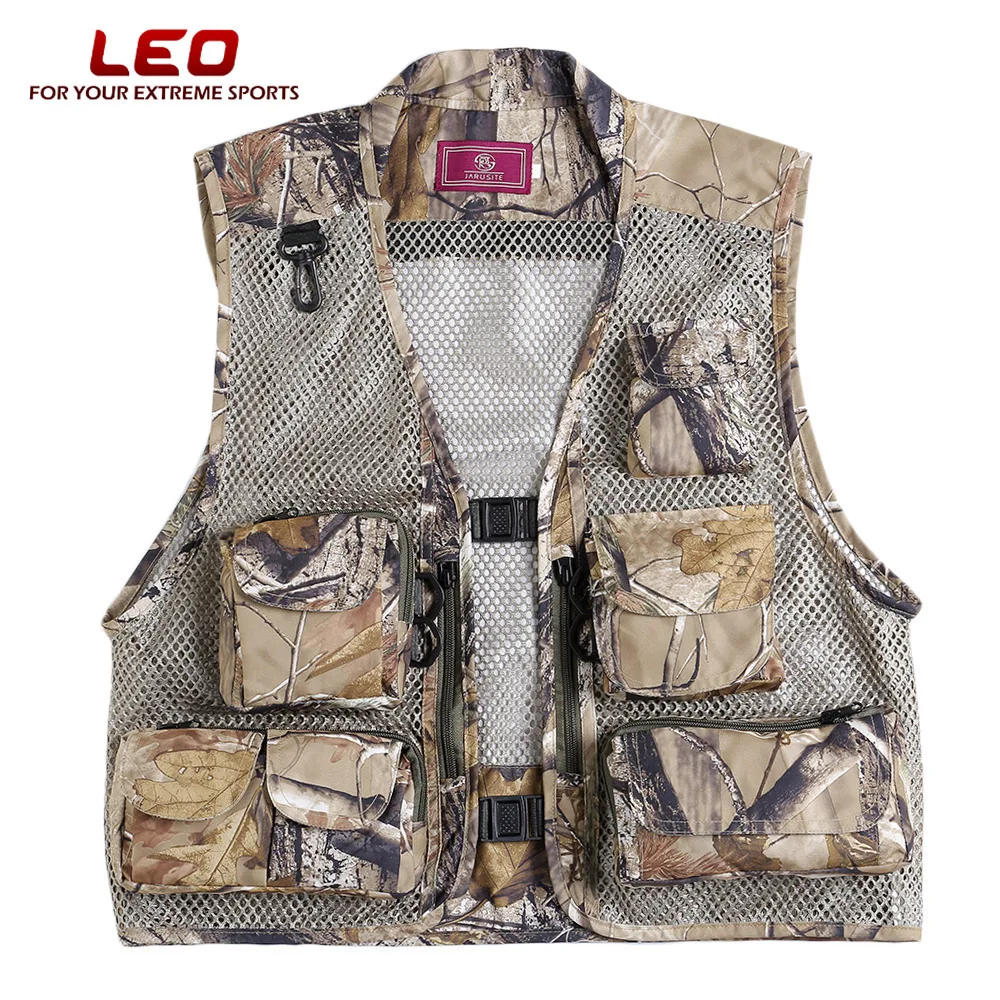 LEO Outdoor Quick Dry Fishing Vests Tactical Hunting Vest Mesh