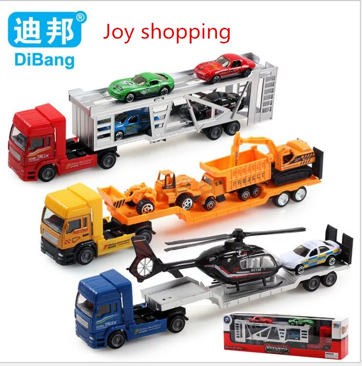 

Children 's educational Toys wholesale alloy Car model toy Car Toy trailer with aircraft