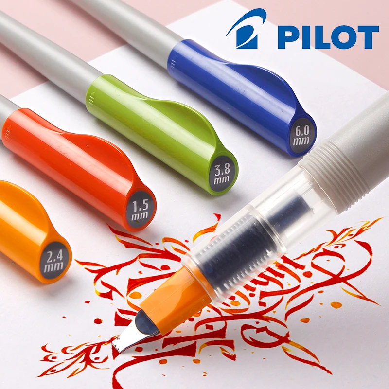 Pilot Parallel Pens 1.5/2.4/3.8/6.0mm Tips Duckbill Fountain Pen Calligraphy Pens Writing Artistic Font, Animation Design
