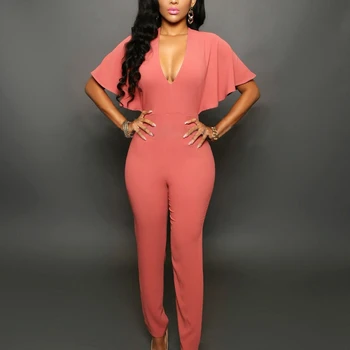 

Womens Clubwear Party Jumpsuit Romper Chiffon Long Trousers