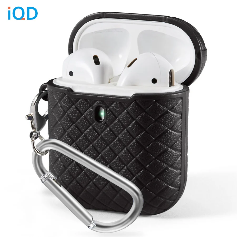 IQD для AirPods чехол тонкий Портативный защитный текстурированный противоударный