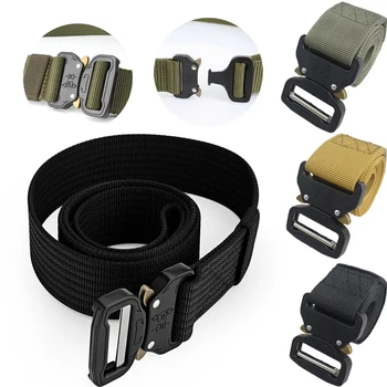 

Hirigin ew Military Men's Outdoor Training Web Belt Canvas Buckle Tactical Functional