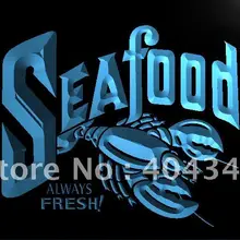 LK277-морепродукты всегда свежий Ресторан светодиодный неоновый свет вывеска домашний декор ремесла