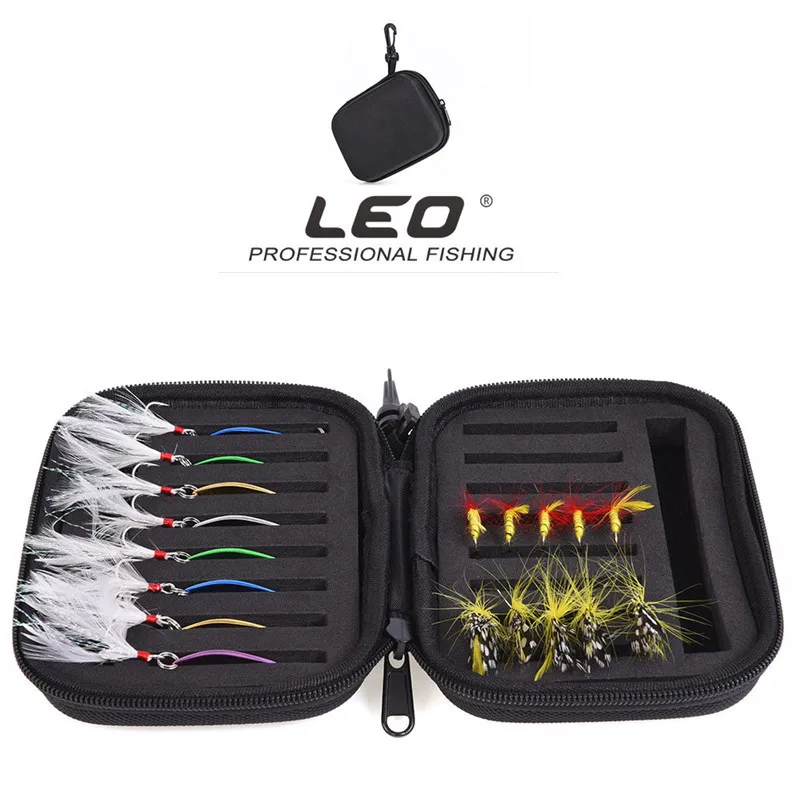 

LEO Fishing Lure Bag 16cm*11cm*5cm Spoon Fly Lure Jig Head Container Fishing Bag Large Capacity Lure Storage Bag Fishing Tackle
