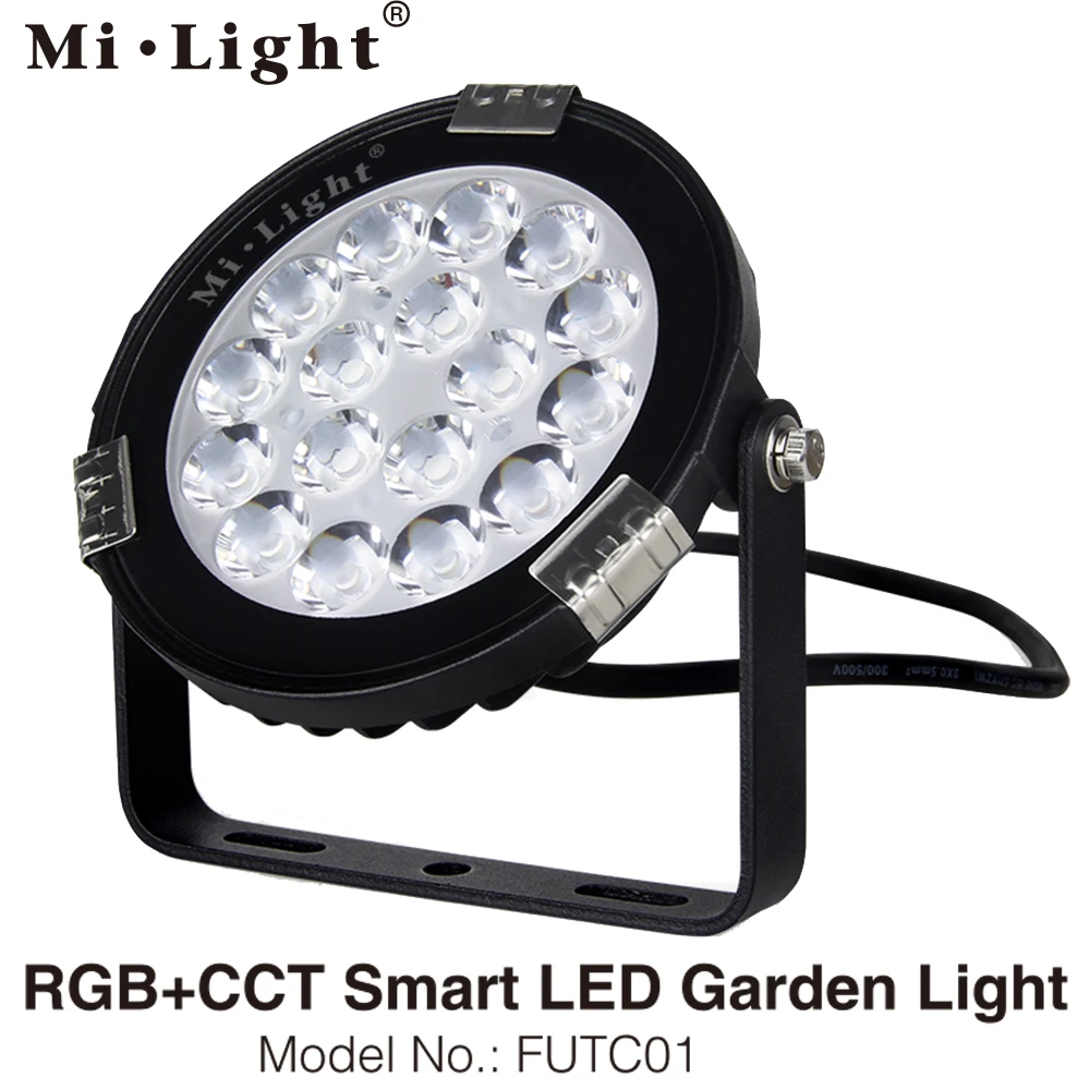 Milght FUTC01 FUTC02 FUTC03 FUTC04 FUTC05 IP65 Водонепроницаемый 6 Вт 9 Вт 15 Вт 25 Вт RGB+ CCT садовый светильник для газона AC110V 220 В 2,4 г дистанционный WiFi - Испускаемый цвет: FUTC01 Only