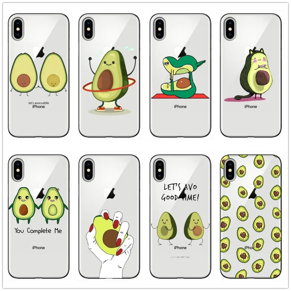 Чехол для телефона avocado iPhone 6 6S Plus 5 11 11PRO MAX SE 7 8 7Plus X XR мягкий силиконовый защитный
