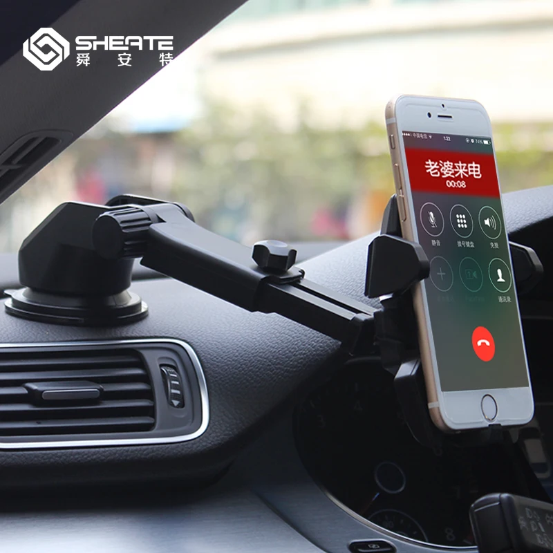 SHEATE Car Phone Holder Retractable folding mobile stand Snap Sucker