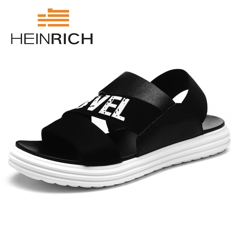 

HEINRICH Men Sandals Men Beach Brand Men Casual Shoes Genuine Leather Sneakers Men's Summer Sandals Sandales Homme Dete