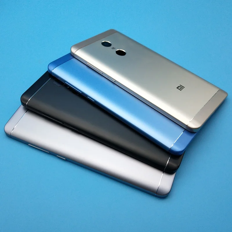 

Fingerprint Sensor Back Housing For Xiaomi MI Redmi Note 4X Pro Back Battery Cover Backplate Case with Side Buttons Camera Glass