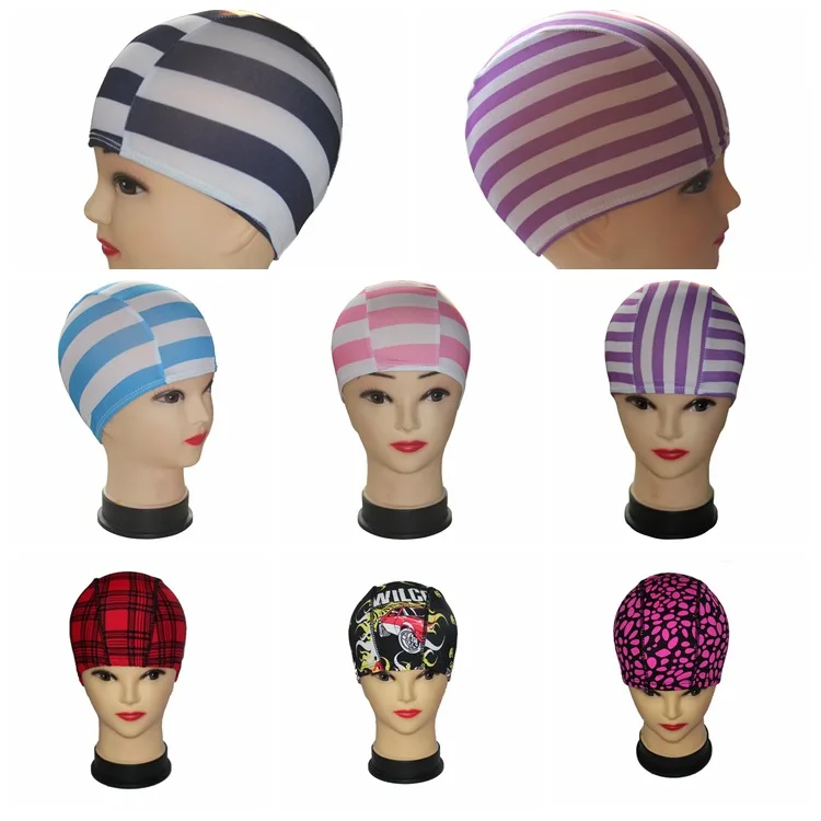 Maxmessy Lycra Random Color Adult Swimming cap Waterproof Women Men Swimming Cap Unisex