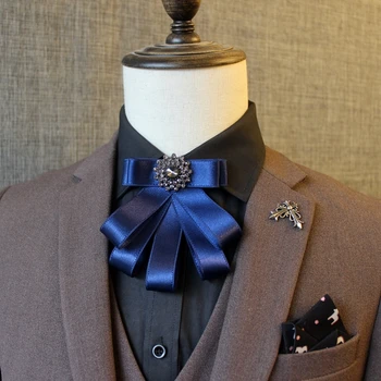 

New Crystal Multi-layer Bow Tie for Women and Men British Style Formal Groom Bridegroom Wedding Suit Accessories Shirt Bow Tie