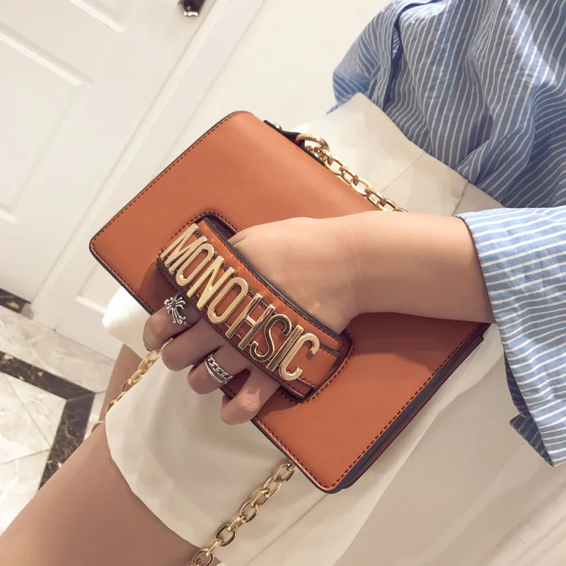 

Star Leather Female Bag Chain 2019 Fashion Korean Messenger Shoulder Brand Letter Luxury Handbag Women Designer Clutch Bolsos Pu