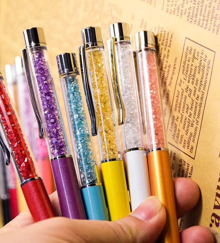 

Crystal ballpoint pen roller ball pen, instead of fountain pen Pencil box and bag, brand gift stationery office school notebook