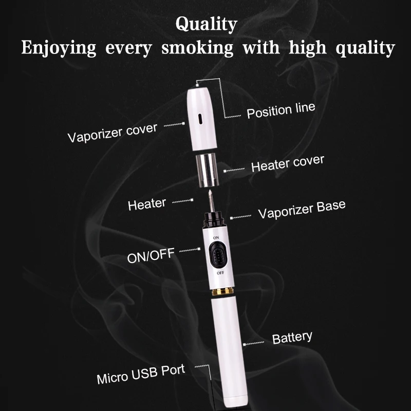 HNB ICOS heat cigarette vape pen like compatible with iqos sticks for heets with Operational Instructions