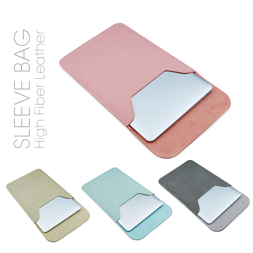 

Liner Notebook Magnet Leather Sleeve Bag Case For Apple Macbook Air Pro Retina 11 12 13 15 Laptop cover For Mac book 13.3 inch