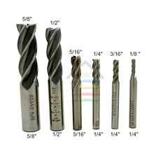 Industrial 6pcs HSS CNC Straight Shank End Mills Milling Cutter Metal Drill Bit 1 8 3