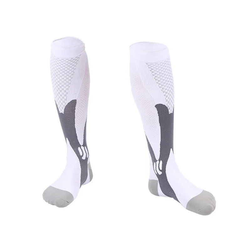 FFFcai, 1 пара, мужские эластичные Компрессионные носки для велоспорта, для занятий спортом, бега, мужские футбольные леггинсы, носки - Цвет: B