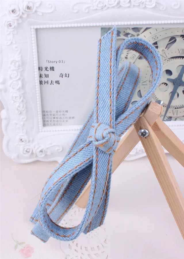 

New arrival Fashion Summer Children Lovely denim bow hairbands girl headwear cute young women hair accessories child hairpins