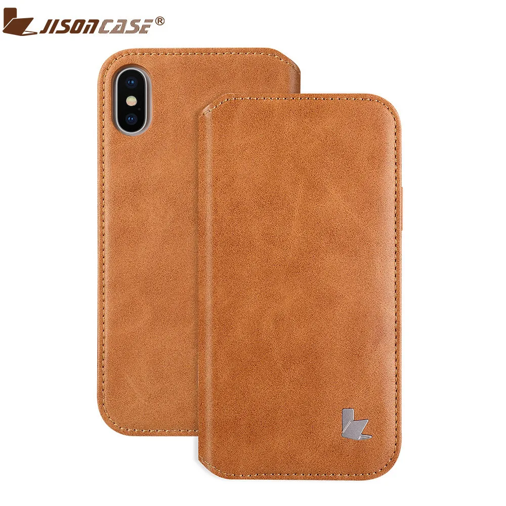 For iPhone XS Wallet Pouch Luxury Leather Protective Cover With Card