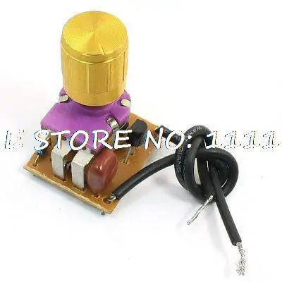 

1A Gold Tone Table Lamp Full Range Dimmer Rotary Switch 2 Positions