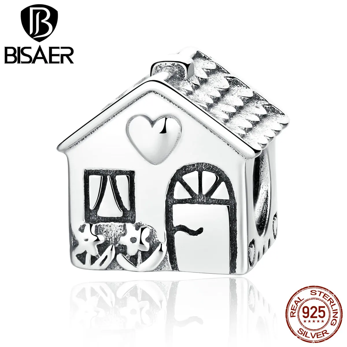 Kaufen Authentische 925 Sterling Silber Liebe Herz Haus Sweet Home Charms Fit BISAER Frauen Armbänder Geschenk 925 Silber Schmuck WEUS341