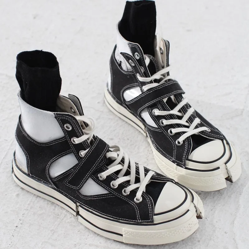 

Canvas Women Boots Brand Chic Sock Boots Front Lace Up Women Flats Mixed Color Women Shoes Short Booties Brand Hot High Top Shoe