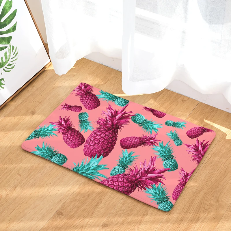 Cross-border law Laiwu 3d printing carpet pineapple bedroom home living room carpet cartoon printing mats mats custom