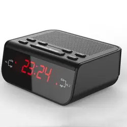 Светодиодный цифровой будильник радио с fm таймер сна Повтор Функция Спальня стол часы электронные цифровой настольные часы silent