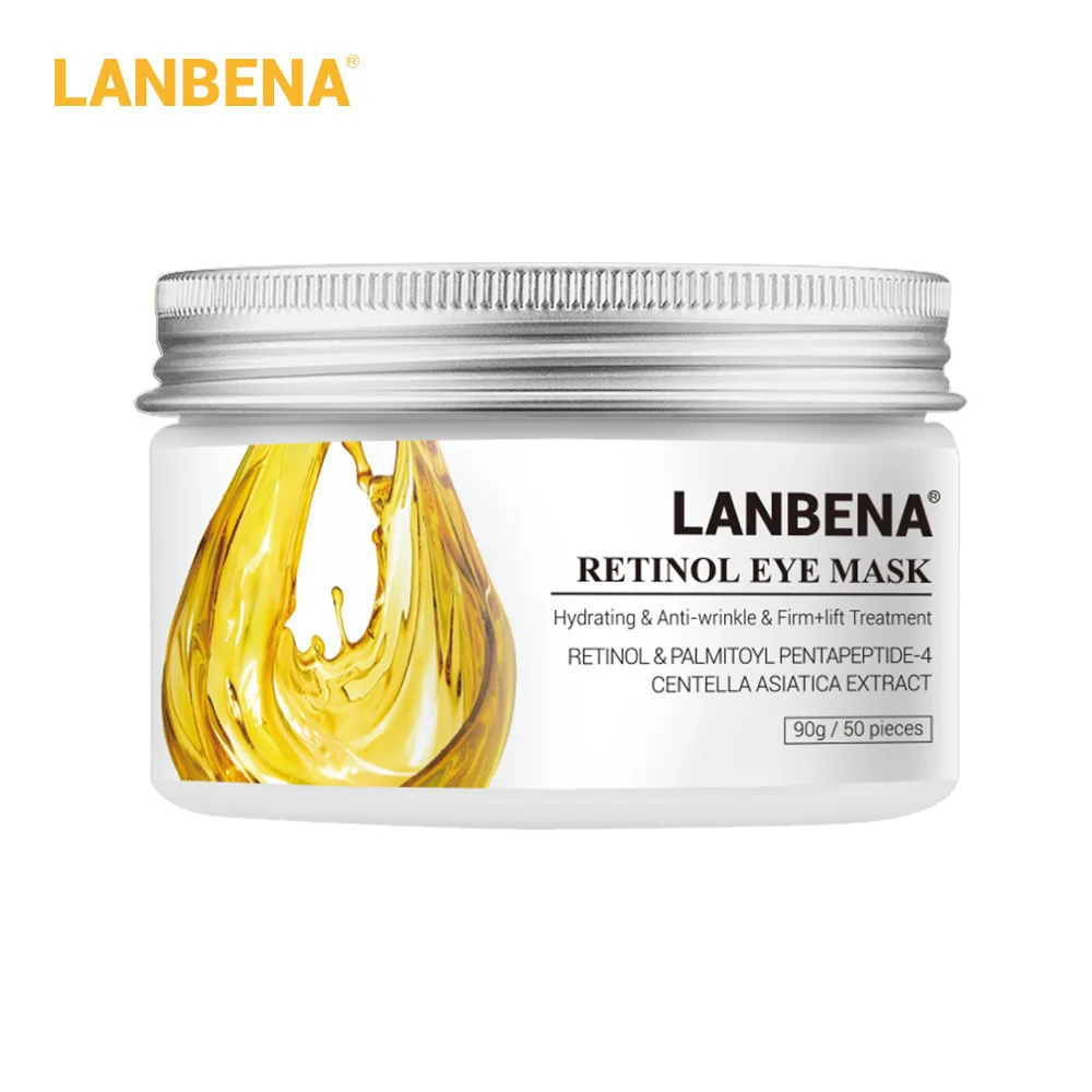 LANBENA маска для глаз Retinol, гиалуроновая кислота, сыворотка для глаз, уменьшает темные круги, мешки, морщины у глаз восстанавливающий, увлажняющий подтяжка кожи уход за кожей - Цвет: RED