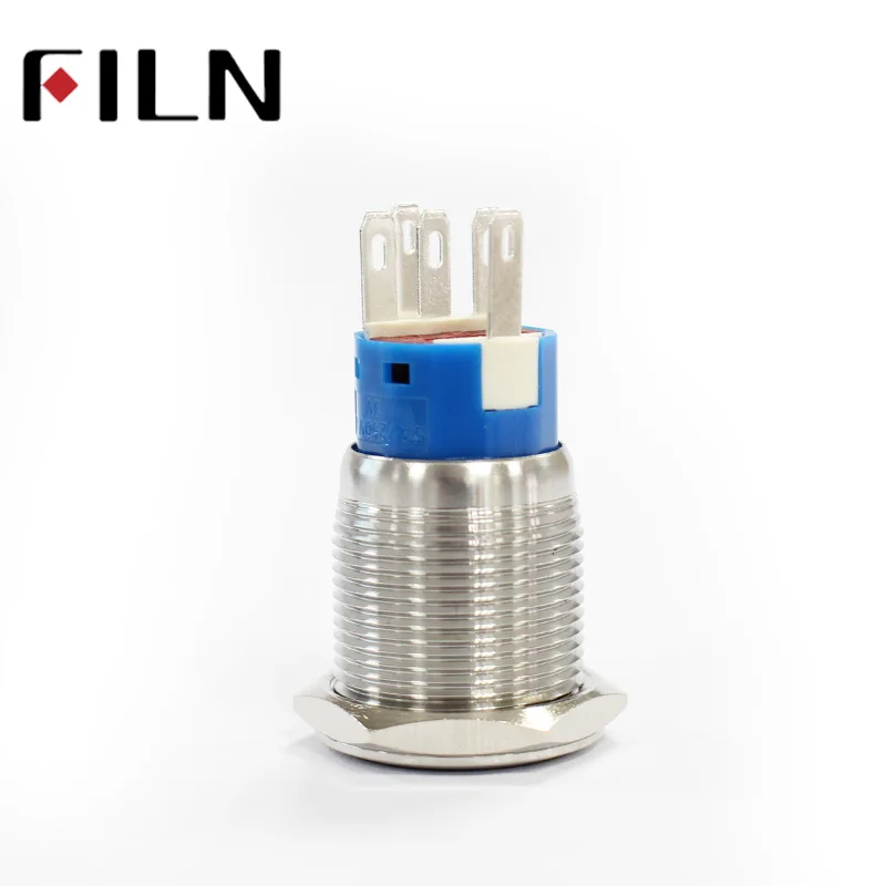 FLIN 19 мм 3 в 6 12 В 48 220 красный синий зеленый белый Мгновенный Переключатель 5A