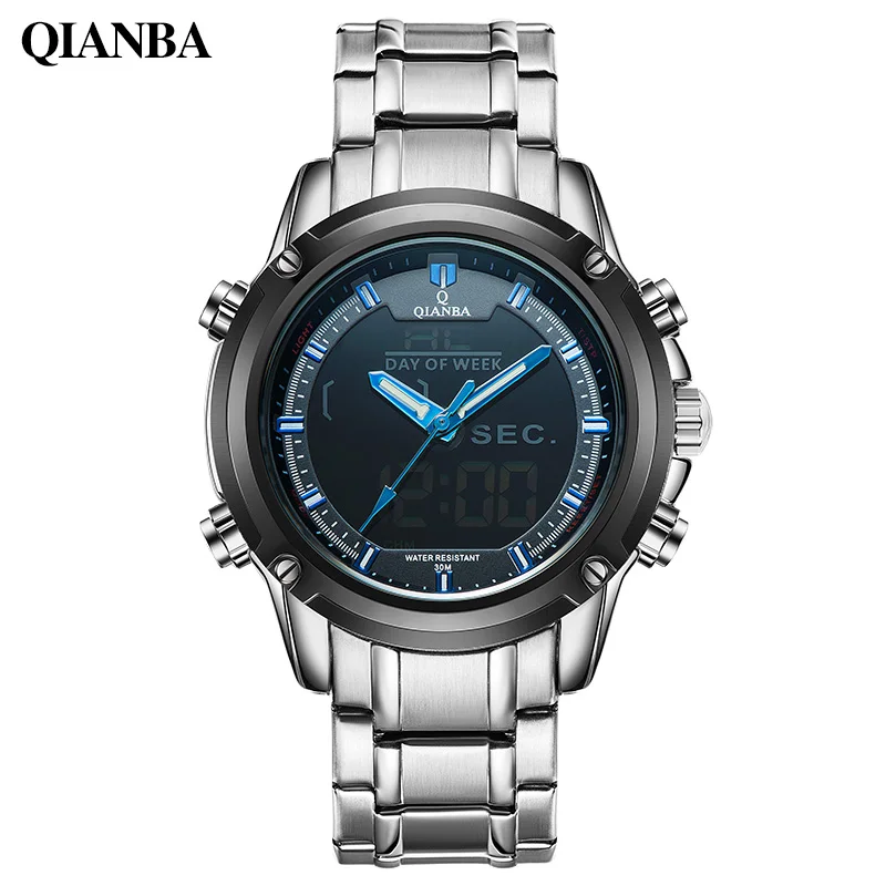 

Luxury Brand Men Military Sports Watches For Men's Quartz LED Digital Hour Clock Male Full Steel Wrist Watch Relogio Masculino