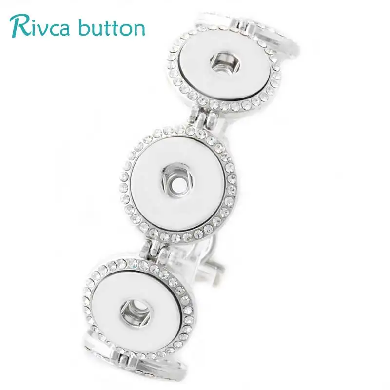 P00773 Newest Snap Button Bracelet&Bangles Antique Silver Plated Charm Bracelets Fit DIY18mm Rivca Snap Buttons Jewelry