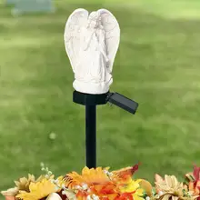 Водонепроницаемый 1 светодиодный теплый белый Солнечный в форме ангела садовая лужайка во дворе лампа