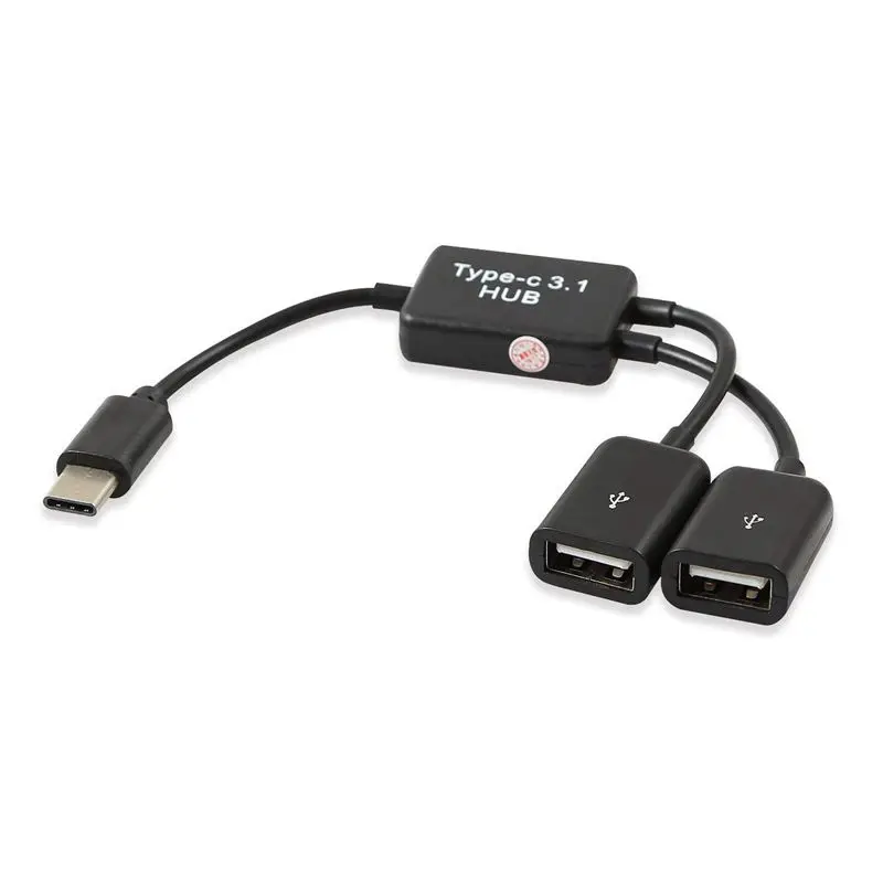 Type C OTG USB 3,1 папа-Двойной 2,0 мама OTG Зарядка 2 порта хаб кабель Y разветвитель#8