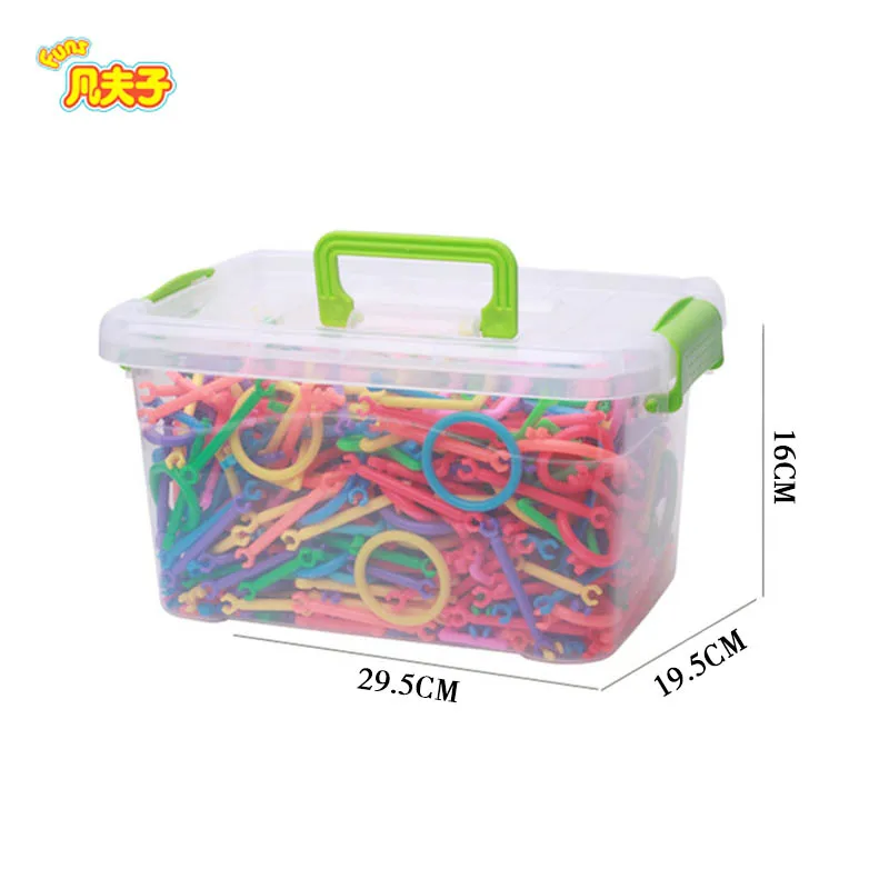1200 Pcs Baby Plastic Intelligence Sticks Educational Building Blocks Toys Handmade DIY Early Learning Gifts baby-blocks : image 1200 Pcs Baby Plastic Intelligence Sticks Educational Building Blocks Toys Handmade DIY Early Learning Gifts baby-blocks