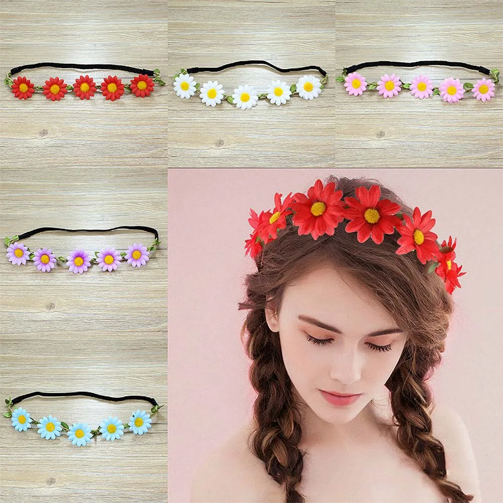 

Artificial Flower Headdress Floral Garland Wedding Dress Accessories
