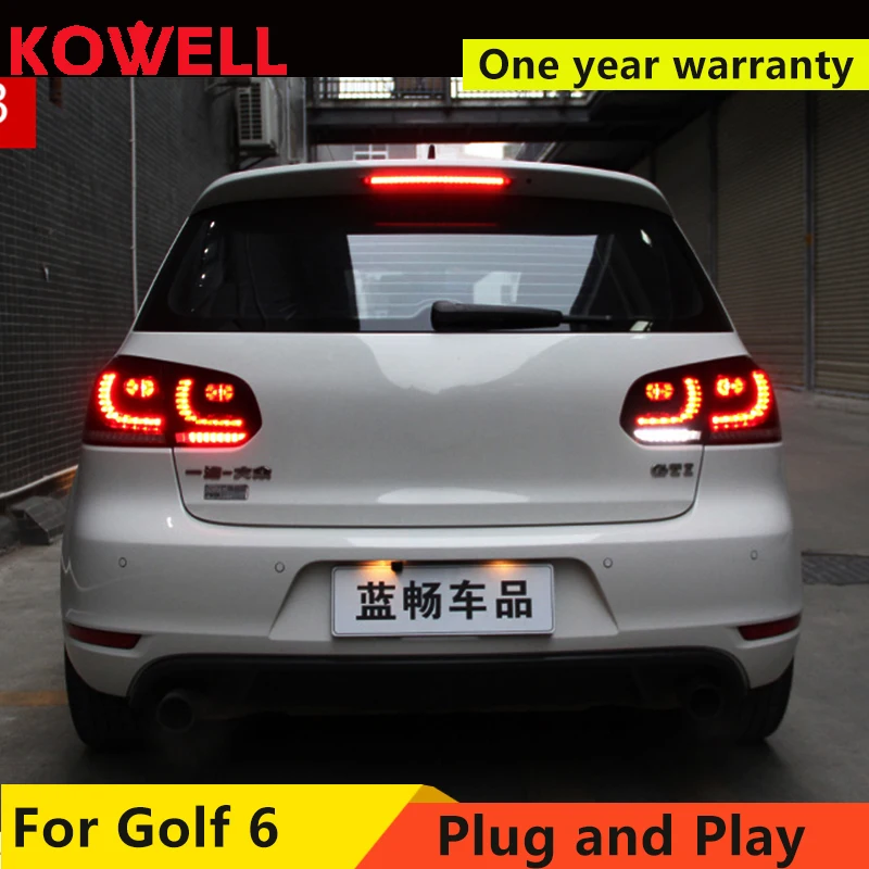 KOWELL автомобильный Стайлинг для VW GOLF 6 MK6 GOLF6 R20 задний светильник s светодиодный задний светильник светодиодный задний фонарь DRL+ тормоз+ Реверс+ сигнал в сборе