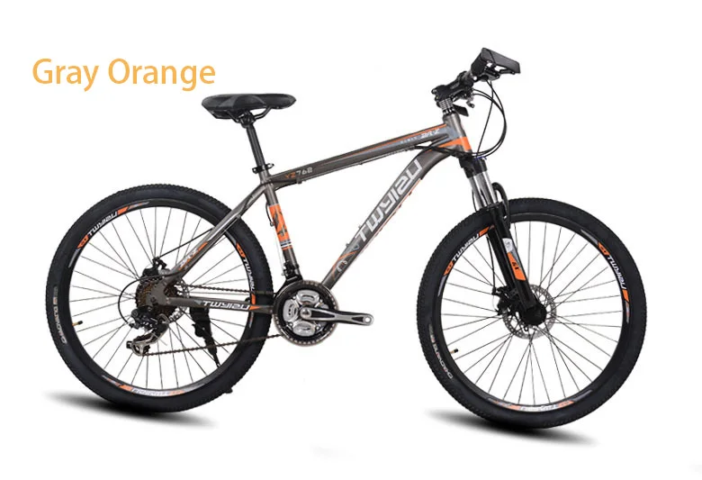 Top Mountain Bike 26 Inches  24 Speed Double Disc Brake Hard Frame Multicolor Optional 0