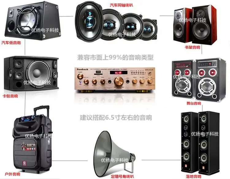 Kara OK USB SD MP3 Bluetooth неразрушительный пульт дистанционного управления 220 В 2,0 канал 300 Вт Мощный HIFI домашний аудио усилитель