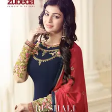 ZUBEDA индийское пакистанское Платье женское чуридар, шальвар-камиз дизайнерский цветок вышивка сшитый костюм Болливуд этнические, праздничные платья