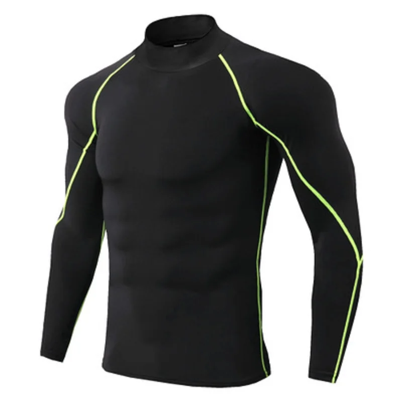 Новое быстросохнущее спортивное пальто для бега, мужская рубашка для фитнеса и бега, дышащая Спортивная Рашгард с длинными рукавами, одежда для спортзала, Рашгард
