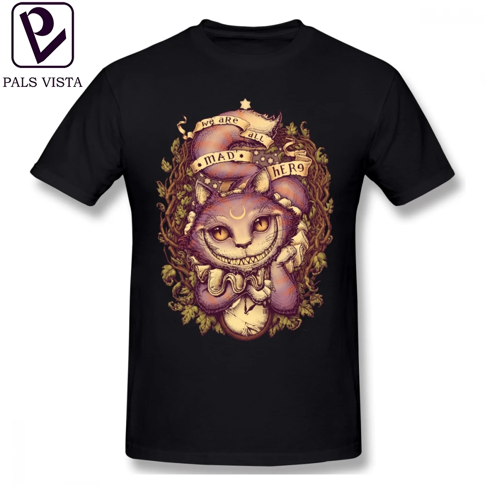 

Cheshire Cat T Shirt CHESHIRE CAT T-Shirt Fun Casual Tee Shirt Short-Sleeve 4xl Graphic Man 100 Cotton Tshirt
