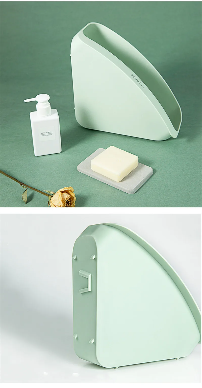 Присоска угловая полка для ванной шампунь держатель для жидкого мыла Лофт Двухслойный дизайн стеллаж для хранения Органайзер для ванной туалет