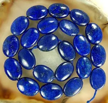

Charming fashion jewelry beads 13x18mm Egyptian Lapis Lazuli chalcedony Oval loose Beads 15"A++ Wholesale and retail