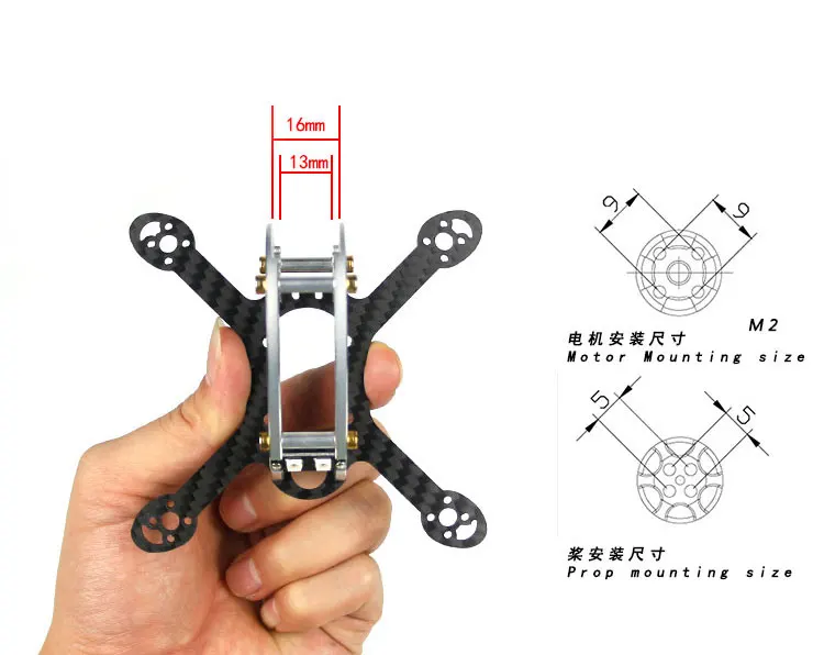 

LDARC Flyegg New Arrival 100 / 130 Kit Body Frame for KingKong Mini FPV RC Drone Quadcopter F21469/70