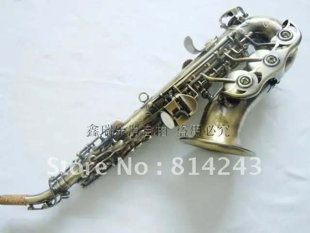 Best price at $351 Cheap Selmer Anti The Little Elbow Bb Soprano Saxophone In B Flat Green Bronze Saxophone Soprano Referece 54 Sax Musical Instrument