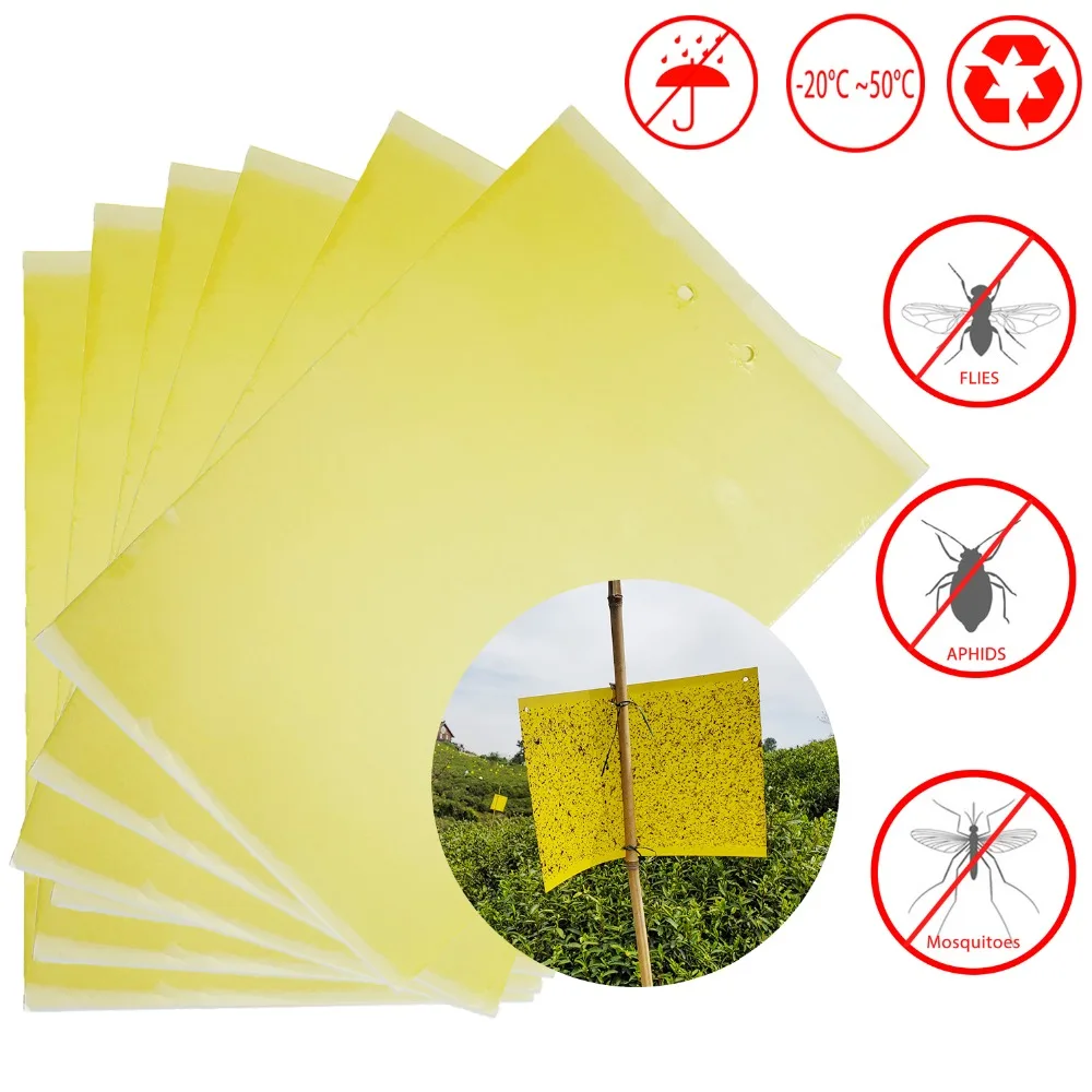 20x15 см 5 шт. ловушка для мух клейкая анти moustique aphids белый мух комаров фрукты Ловец снов убийца
